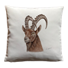 Kissen Steinbock, Leinenhaptik, 40 x40cm