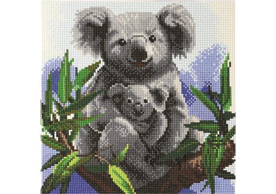 Koalas câlins, 30x30cm Crystal Art Kit