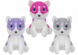 Komischer Husky, 33cm , 3er Set assortiert