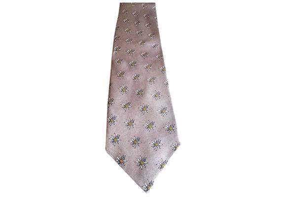 Krawatte Edelweiss all grau, 100% Seide