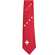 Krawatte mit Schweizerkreuz, rot