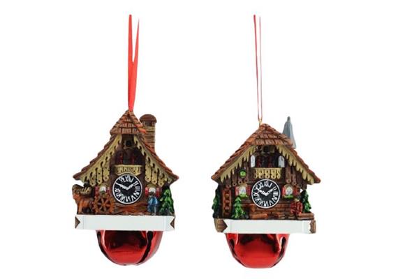 Kuckucksuhr Sommer mit Glocke zum Aufhängen, 2 assortiert