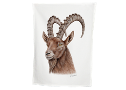 Küchentuch mit Steinbock, Baumwolle 50 x 70cm