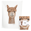 Küchentuch weiss mit Alpaka, Baumwolle 50 x 70cm