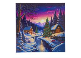 La chaussette du Père Noël, 30x30cm Crystal Art Kit