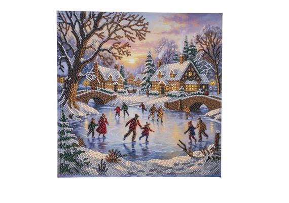 La chaussette du Père Noël, 30x30cm Crystal Art Kit