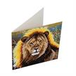 Lion au repos, carte 18x18cm Crystal Art | Bild 2