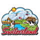 Magnet 3-lagig, mit Epoxy Schicht, "SWITZERLAND", 9 x 7cm