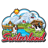 Magnet 3-lagig, mit Epoxy Schicht, "SWITZERLAND", 9 x 7cm
