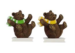 Magnet Braunbär mit Schal, 2 assortiert