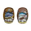 Magnet Fass mit Winterbild, 2 assortiert