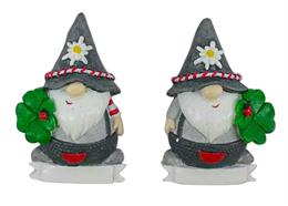 Magnet Gnom mit Bart und Kleeblatt, 2 assortiert