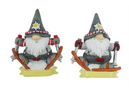 Magnet Gnom mit Bart und Ski, 2 assortiert