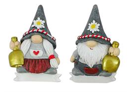 Magnet Gnom mit Glocke, 2 assortiert