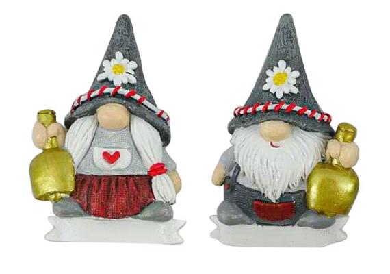 Magnet Gnom mit Glocke, 2 assortiert