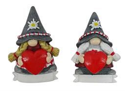 Magnet Gnom mit Herz, 2 assortiert