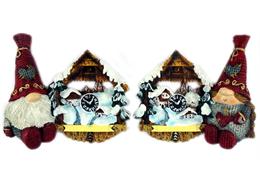 Magnet Gnom mit Kuckucksuhr, 2 assortiert
