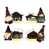 Magnet Gnom mit Winter Haus, 4 assortiert