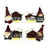 Magnet Gnom mit Winterhaus, 4 assortiert