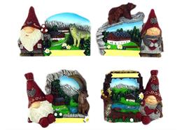 Magnet Gnom Sommer mitTieren, 4 assortiert