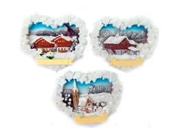 Magnet Herz Winterlandschaft, 3 assortiert