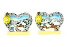 Magnet Herzförmig mit Glocke, 2 assortiert