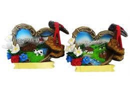 Magnet Herzförmig Sommer mit Wanderschuhe, 2 assortiert