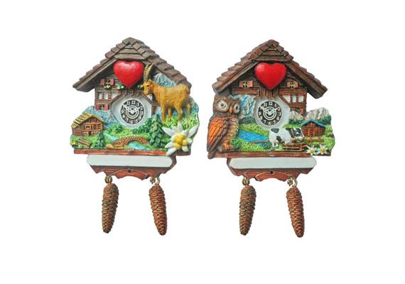 Magnet Kuckuck mit Landschaft, 2 assortiert