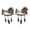 Magnet Kuckucksuhr mit Tannenzapfen, 2 assortiert