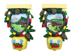 Magnet Kuhglocke Sommerlandschaft, 5.5x9cm, 2 assortiert