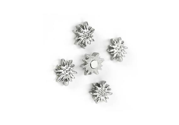 Magnet Metall Edelweiss, 5er Set