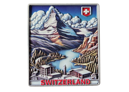 Magnet Metall Switzerland, 7.5 x 6.5cm