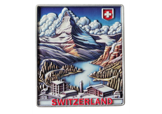 Magnet Metall Switzerland, 7.5 x 6.5cm