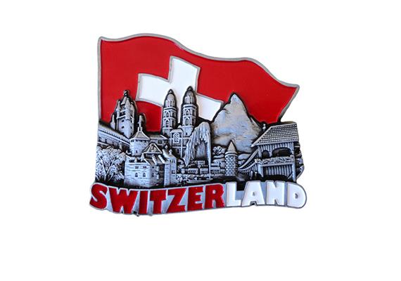 Magnet Monument Switzerland, 6.5 x 5.4cm, 12er Set