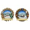 Magnet rund mit Rahmen und Winter Bild, 2 assortiert