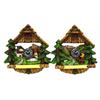 Magnet Sommer Almhaus mit Kuckuckuhr, 2 assortiert