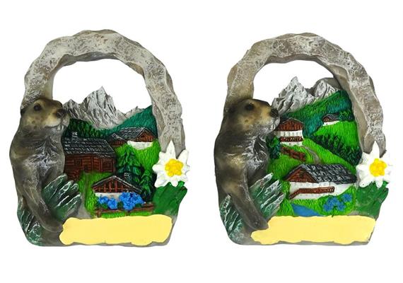 Magnet Sommer Berge Murmeltier, 2 assortiert