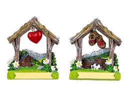 Magnet Sommer Berghütte Edelweiss 2 assortiert