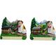 Magnet Sommer Bernhardiner mit Almhaus, 2 assortiert