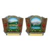 Magnet Sommer Fenster mit Berg und Talausblick, 2 assortiert