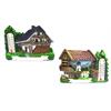 Magnet Sommer Häuser mit Thermometer, 2 assortiert