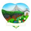 Magnet Sommer Herzförmig mit Matterhorn