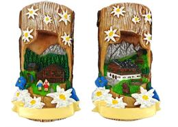 Magnet Sommer Holzrinde mit Edelweiss, 2 assortiert