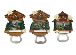Magnet Sommer Kuckucksuhr mit Flaschenöffner, 3 assortiert