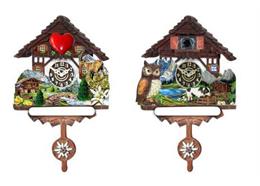 Magnet Sommer Kuckucksuhr mit Pendel, 2 assortiert