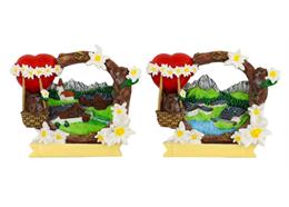 Magnet Sommer mit Murmeltier und Herz, 7.5x6.5cm, 2 assortiert