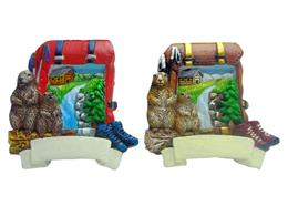 Magnet Sommer Rucksack mit Murmeltier, 2 assortiert