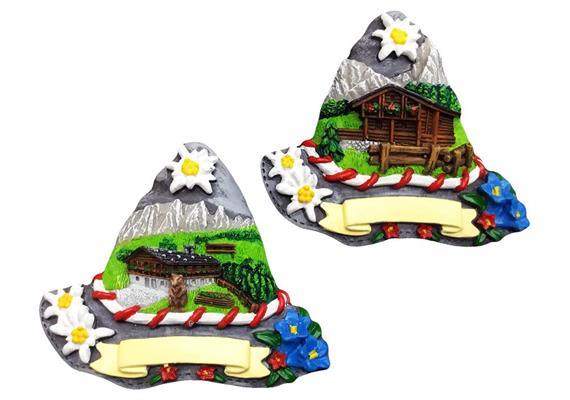 Magnet Sommer Tiroler Hut, 2 assortiert