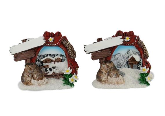 Magnet Sommer Wanderschilder mit Murmeltier, 2 assortiert
