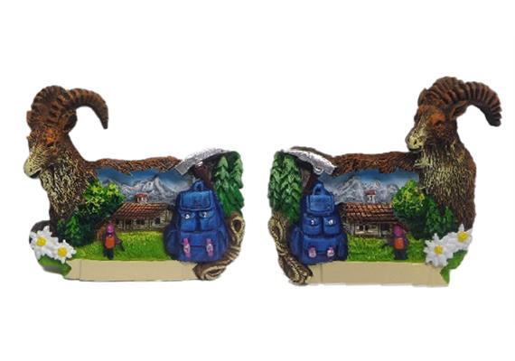Magnet Sommerlandschaft auf Steinbock, 2 assortiert